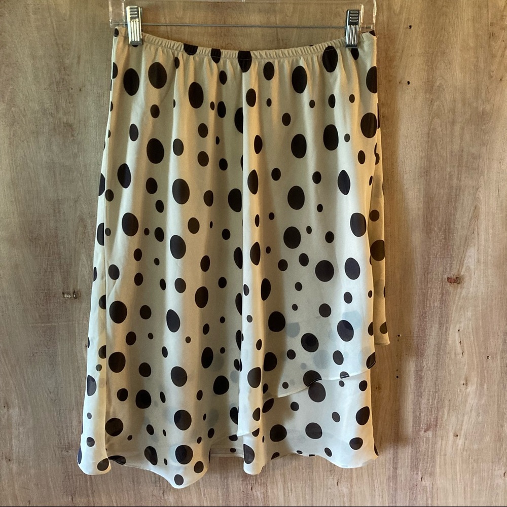 Vintage 1990s Polka Dot Skirt. Size 12.